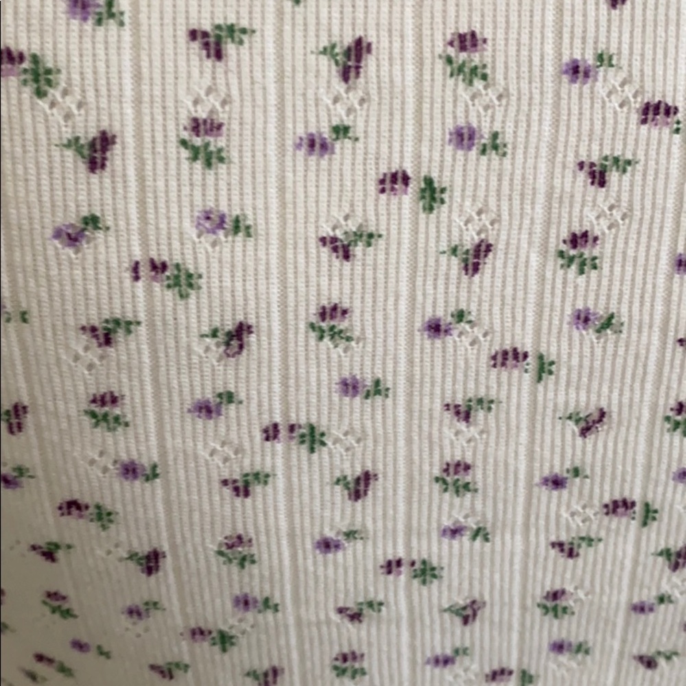 Brandy melville floral zelly ruffle top - Picture 4 of 7